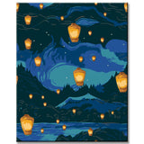 Laternenlichter - Malen nach Zahlen