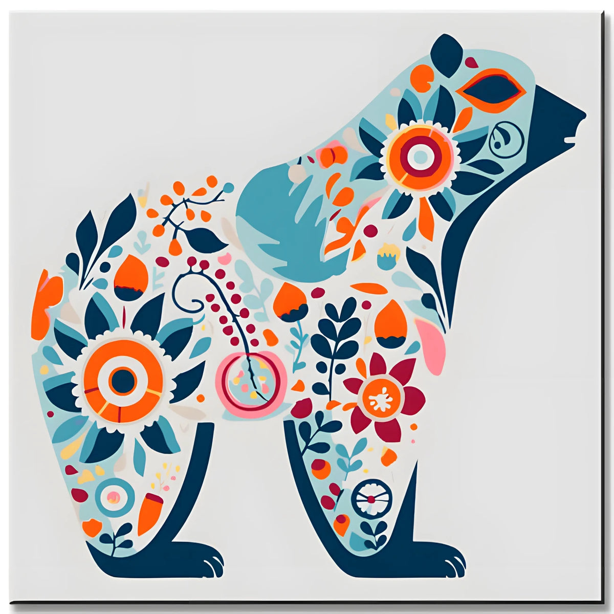 Folk Art Polarbär - Malen nach Zahlen