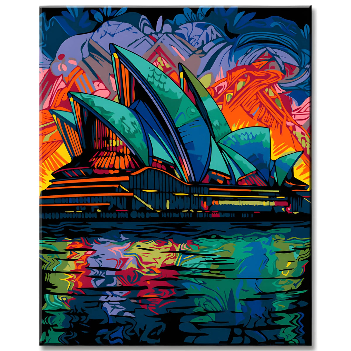 Lebhaftes Sydney Opera House Malen nach Zahlen