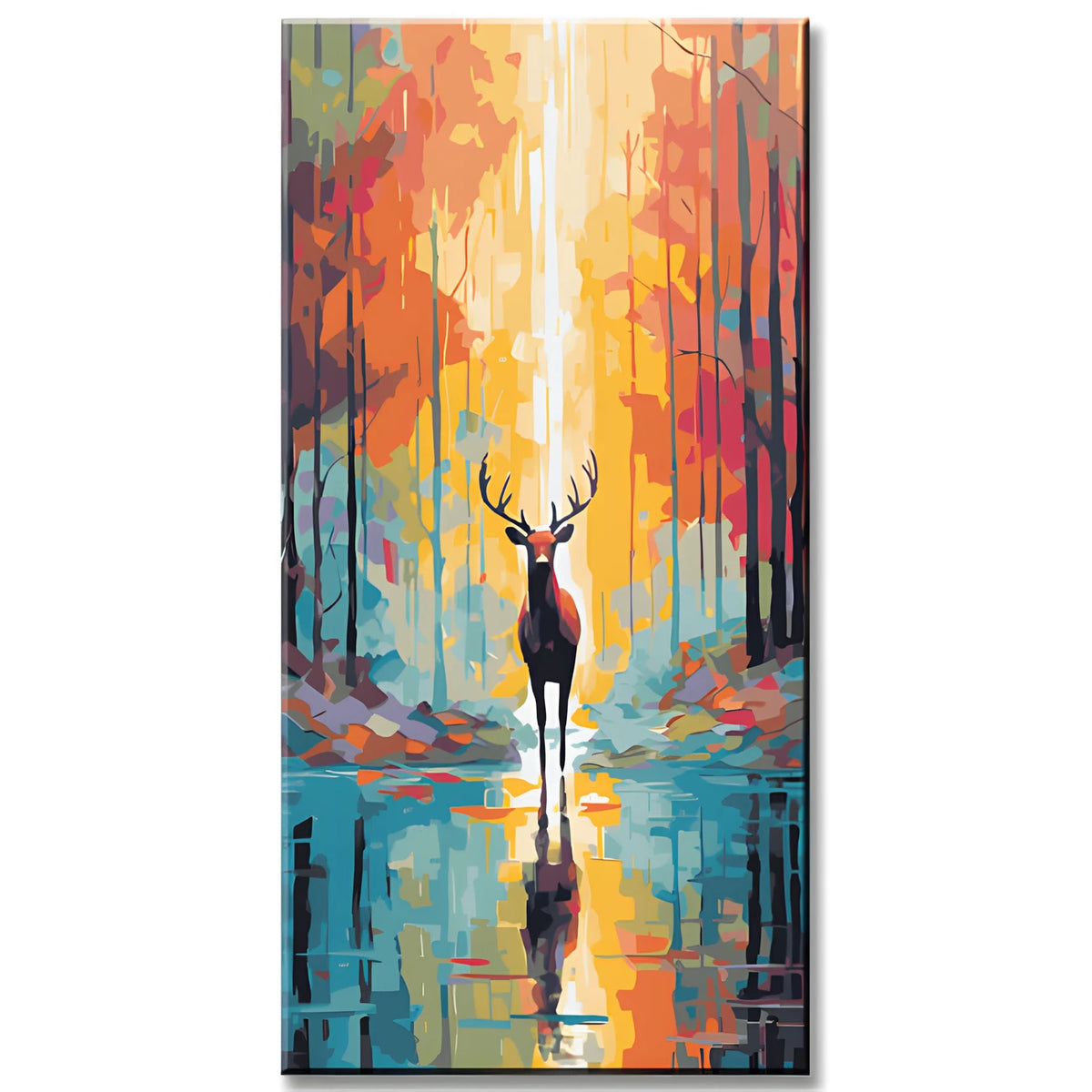 Deer in a Forest Clearing Painting by Numbers