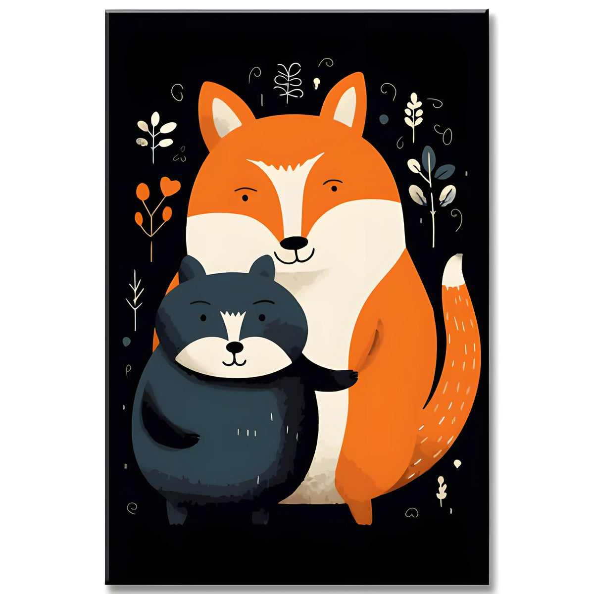 Fuchs &amp; Waschbär Malen nach Zahlen
