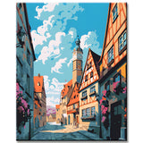 Rothenburg ob der Tauber Altstadt Malen nach Zahlen