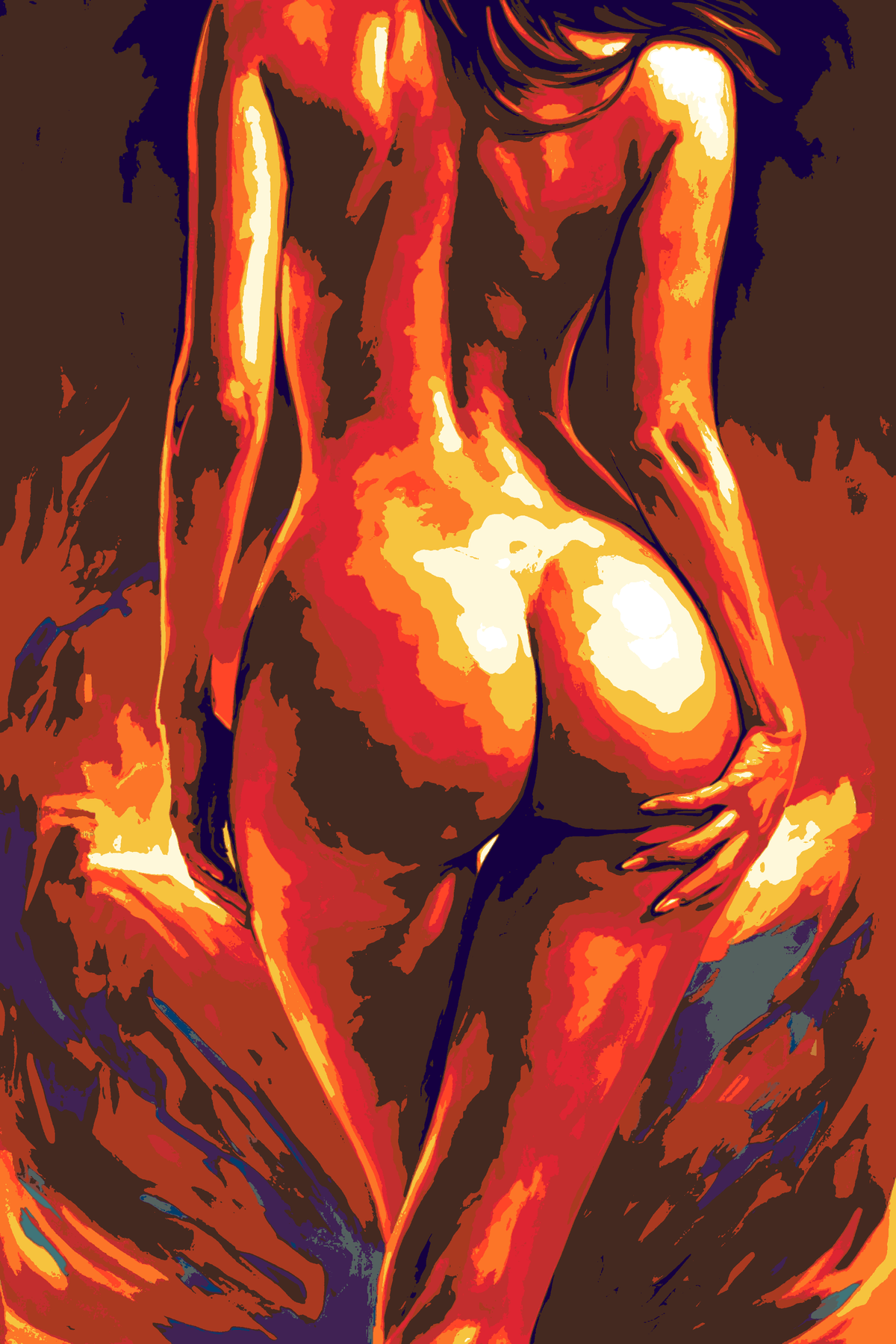 Painting by Numbers for Adults Nude Woman from Behind