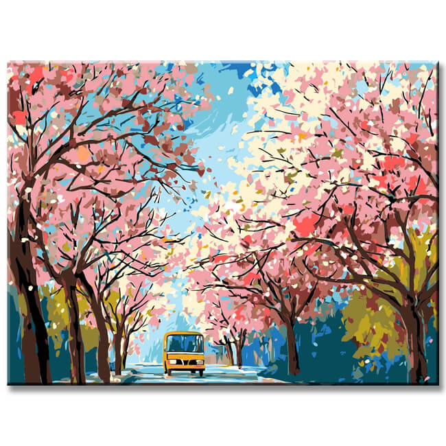 Malen nach Zahlen Kirschblüte