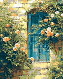 Grind nach Zahlen Rankpflanze rosarot