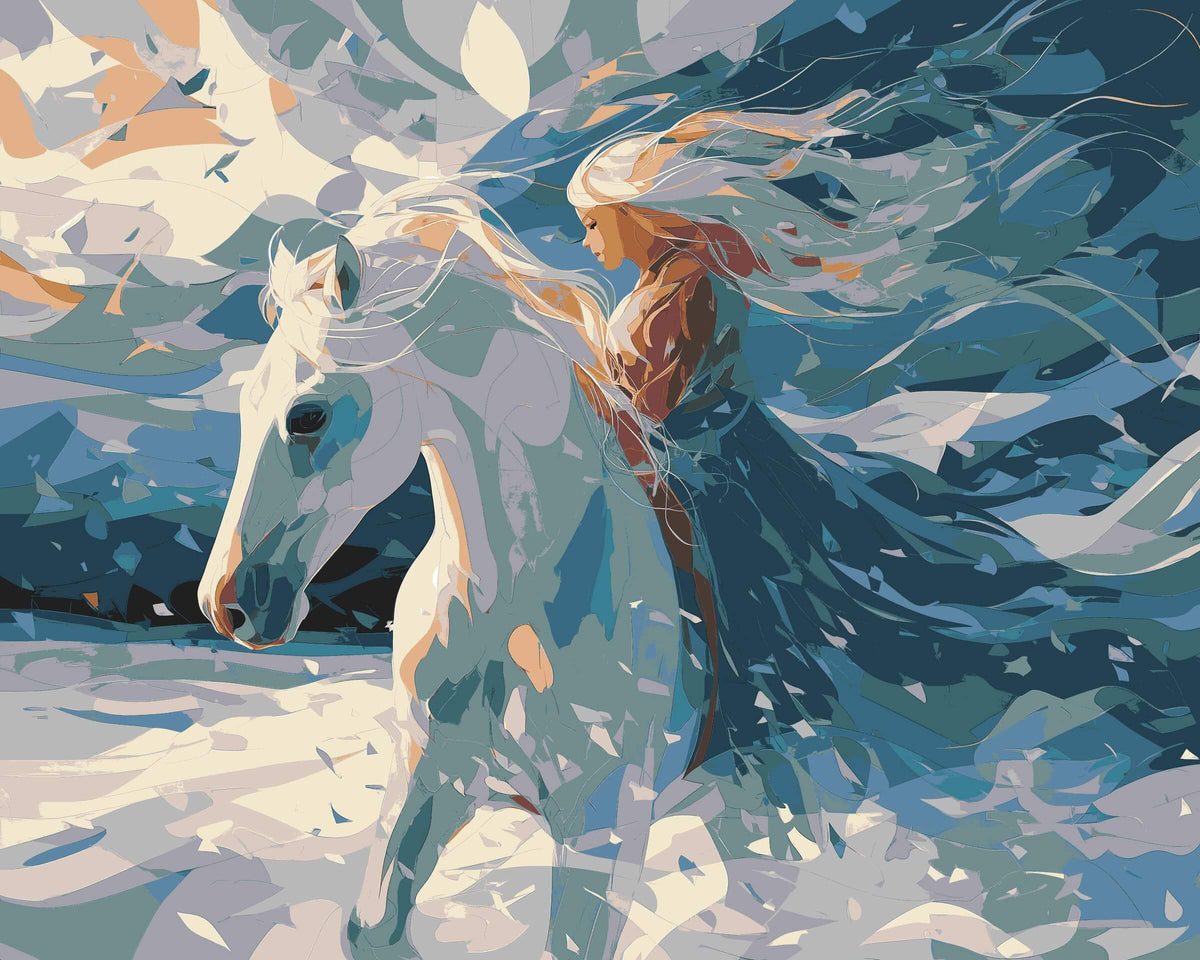 Paint by Numbers Horse in Waves