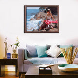 Malen nach Zahlen Frau am meer