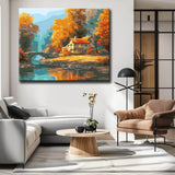 Grind nach Zahlen Haus am Bachlauf