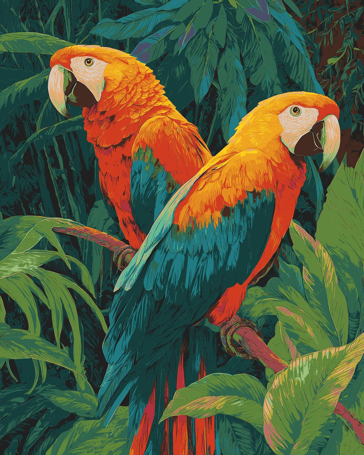 Grind after eating bird parrots