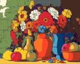 Grind nach Zahlen Tiger im Gras