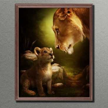 Malen nach Zahlen Tiere lowenbaby