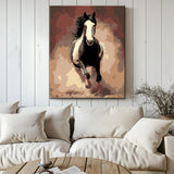 Grind after zahlen pferde schwarz weisses pferd