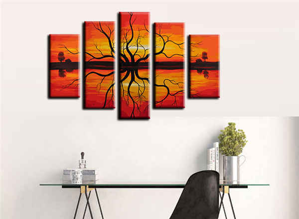 Malen nach Zahlen Baum Abstrakte Kunst