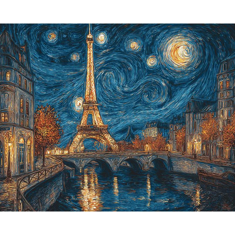 Paint-by-Numbers Eiffel Tower Paris