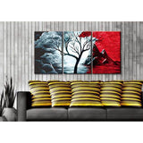 Malen nach Zahlen Triptychon fantasy kahler baum