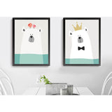 Malen nach Zahlen für Erwachsene Tiere Comic Bär mit Krone