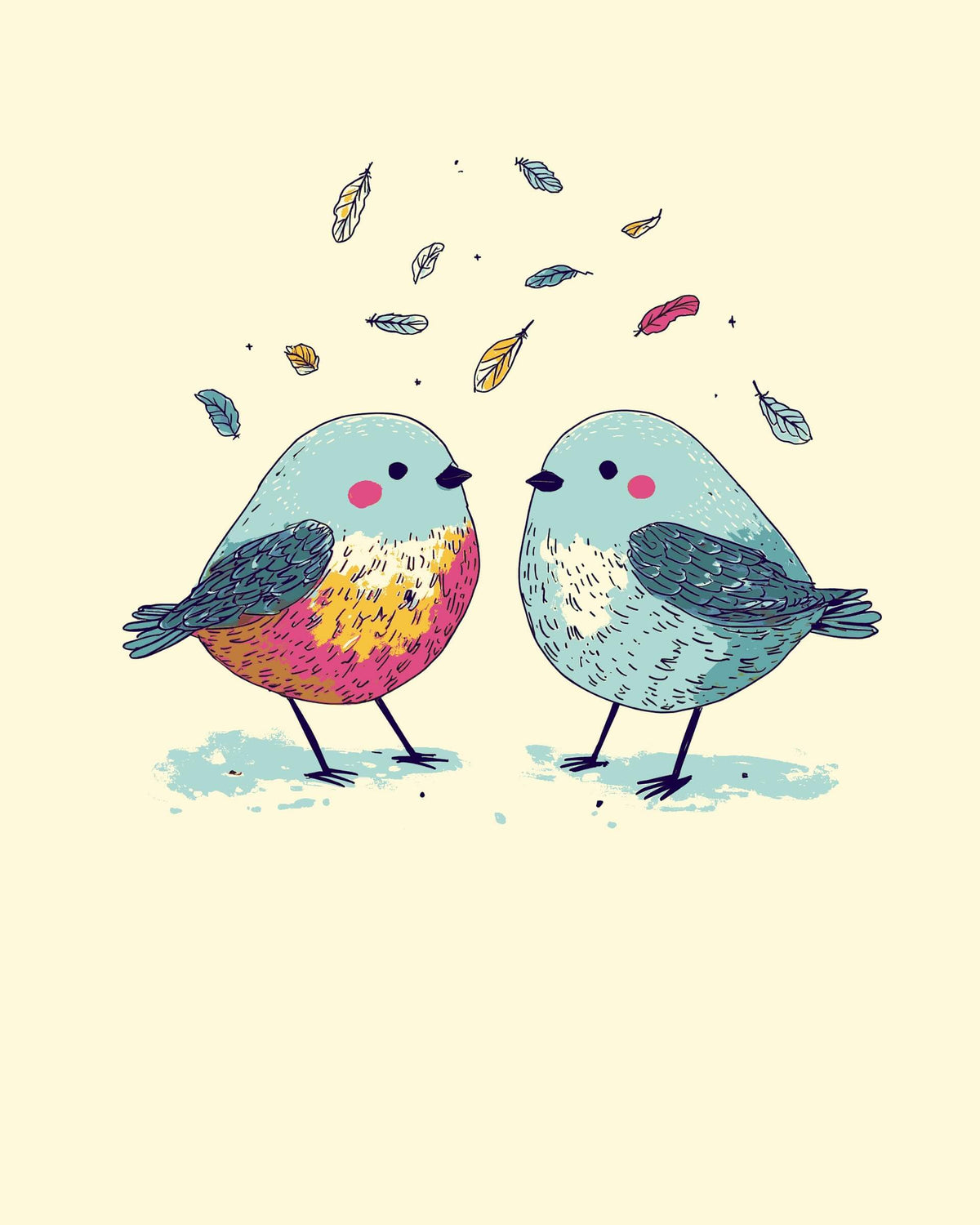 Paint by Numbers for Adults Bird Love