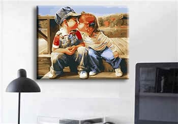 Malen nach Zahlen für Erwachsene Erster Kuss