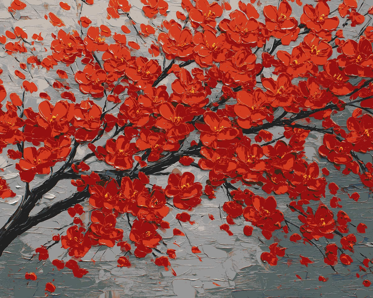 Grind after zahlen blumen mohnblumenstrauss