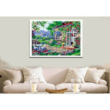 Malen nach Zahlen villa mit terrasse