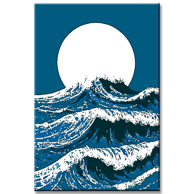 Malen nach Zahlen Meer Wellen