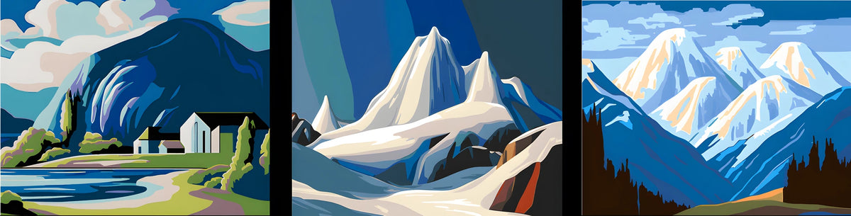 Painting by Numbers Landscape Glacier Mountain Landscape