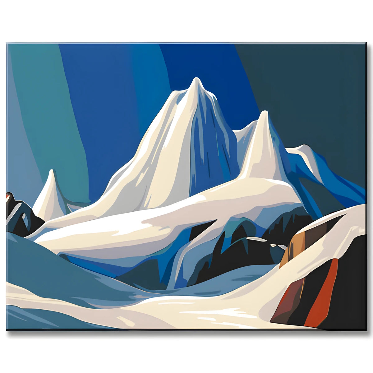 Malen nach Zahlen Berge Glacier
