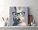 Grind nach Zahlen Tiere Hase rosa