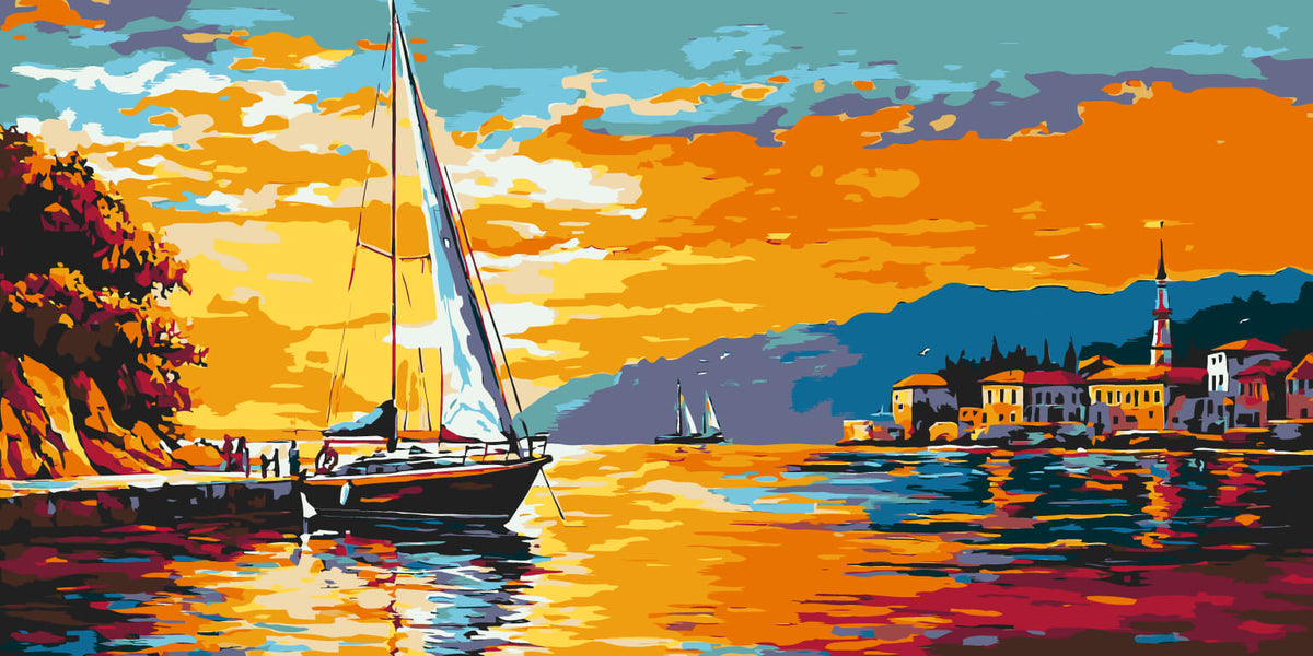 Paint by Numbers Sea Sailboat
