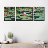 Painting by Numbers Water Lilies - 3 parts (triptych)