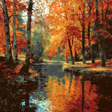 Malen nach Zahlen Wald Bachlauf