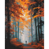 Malen nach Zahlen Herbst Allee