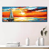 Painting by Numbers Sailboat at Sunset