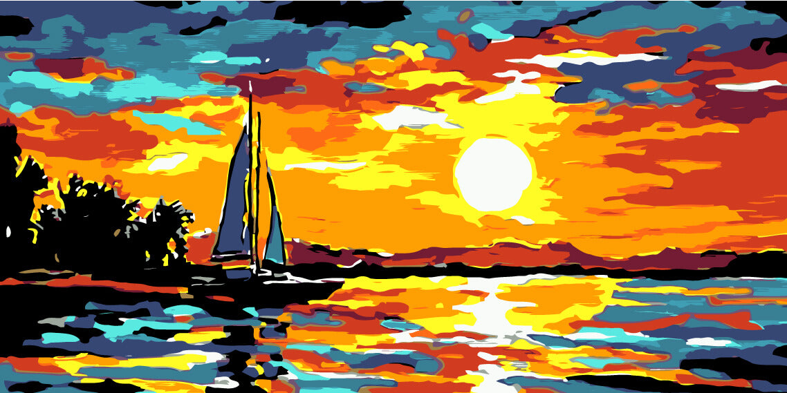 Paint by Numbers Sunrise on the Coast