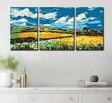 Malen nach Zahlen Landschaft Idylle - 3-teilig (Triptychon)