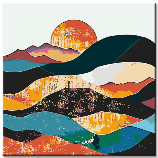 Malen nach Zahlen Wellen Spektakel