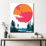 Malen nach Zahlen rote Sonne