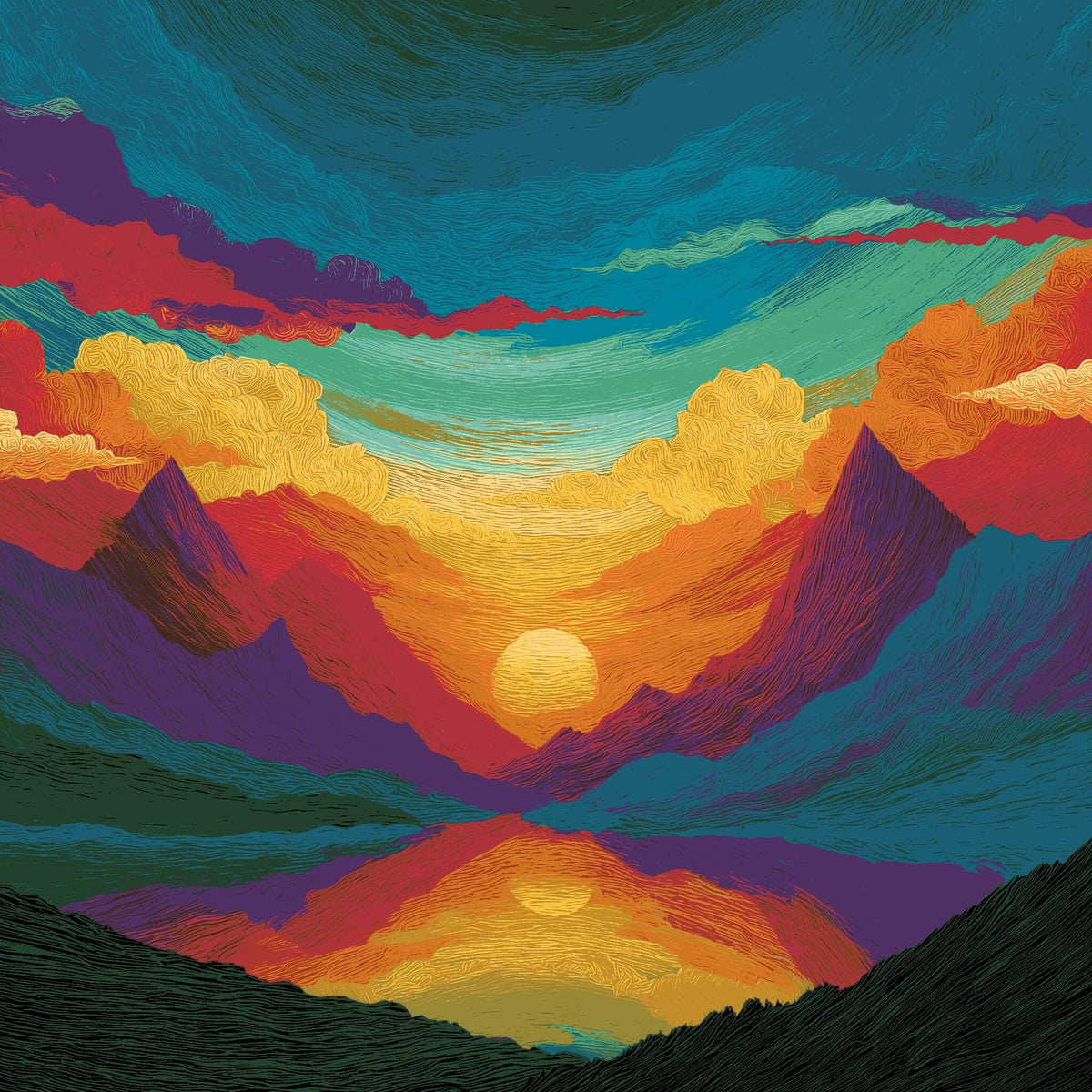 Malen nach Zahlen Nebelschleier