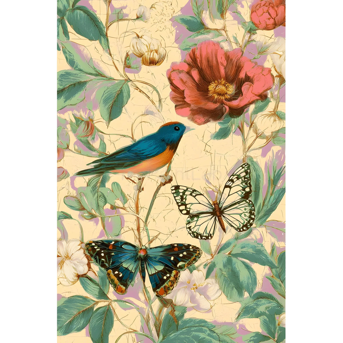 Painting by Numbers Bird Butterfly