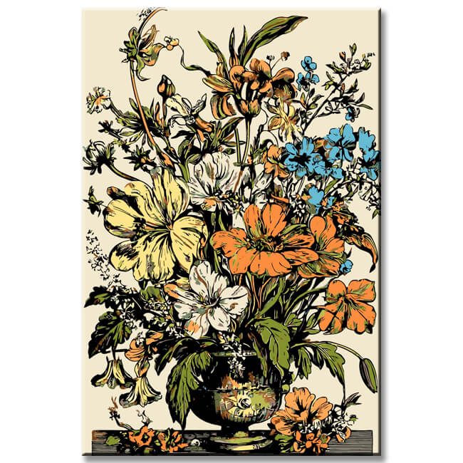 Malen nach Zahlen Blumen October