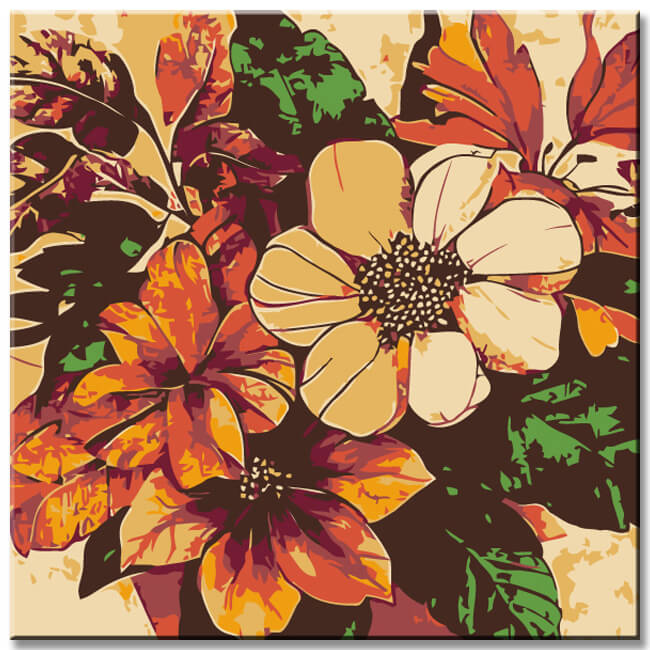 Malen nach Zahlen Blumen und Pflanzen