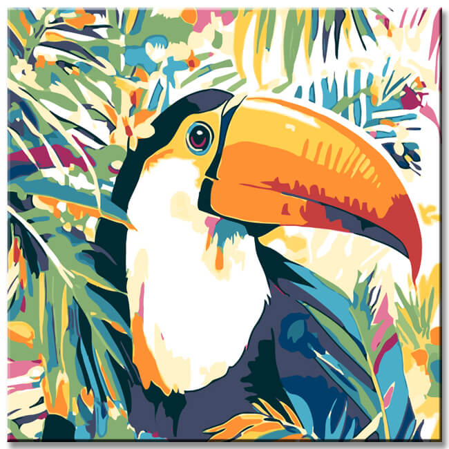 Malen nach Zahlen Tukan Vogel