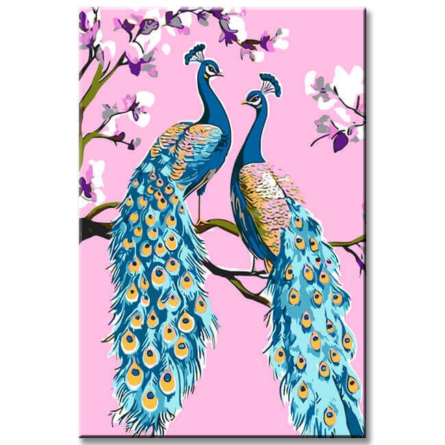 Malen nach Zahlen Pfau