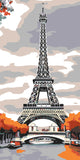 Malen-nach-Zahlen Eiffel Tower rot