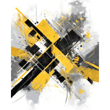 Grind after Zahlen Deko Style black white yellow