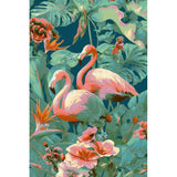 Grind nach Zahlen Tiere Flamingo Blumen