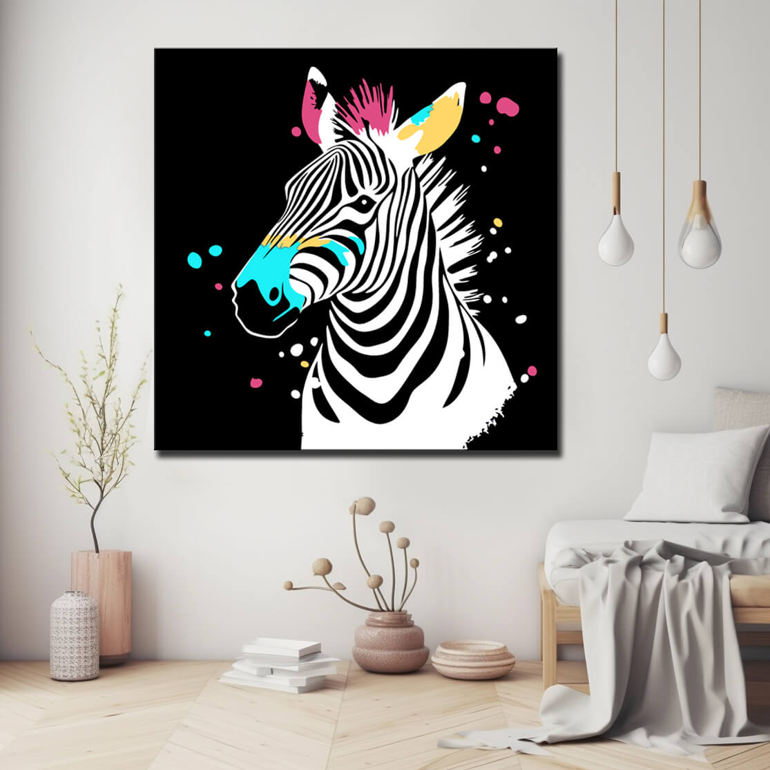 Painting by Numbers Animals Zebra Blobs