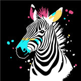 Painting by Numbers Animals Zebra Blobs