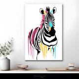 Malen nach Zahlen Tiere Zebra Kleckse weiß