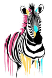 Grind nach Zahlen Tiere Zebra Kleckse weiß